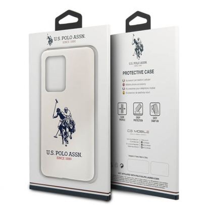 U.S. Polo Assn. Silicone Case - твърд силиконов кейс за Samsung Galaxy S20 Ultra (бял) 8