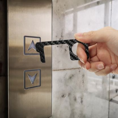 MyGuard Contactless Door Opener Carbon Fibre - карбонов инструмент за отваряне на врати и натискане на бутони (избягвате всякакъв допир) 2