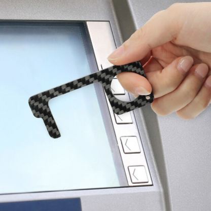 MyGuard Contactless Door Opener Carbon Fibre - карбонов инструмент за отваряне на врати и натискане на бутони (избягвате всякакъв допир) 4