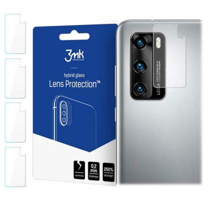 3MK Lens Protection Hybrid Glass Set - предпазни стъклени защитни поркрития за камерата на Huawei P40 (4 броя) 3