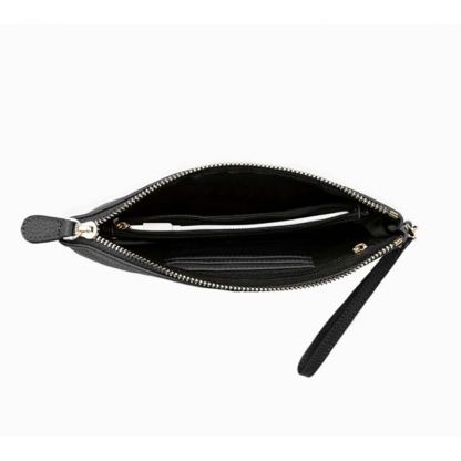 MightyPurse Multifunctional Wristlet with Power Bank and Cables - умен мултифункционален кожен портфейл с външна батерия за зареждане на мобилни устройства с USB-C, Lightning и MicroUSB (черен-мат) 2