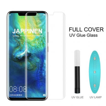 Nano Liquid UV Full Glue Tempered Glass - стъклено защитно покритие с течно лепило и UV лампа за дисплея на Samsung Galaxy S20 (прозрачен)