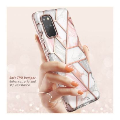 i-Blason Cosmo Protective Case - удароустойчив хибриден кейс за Samsung Galaxy S20 Plus (бял) 3