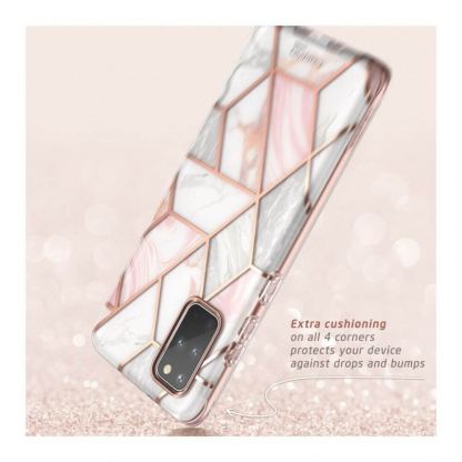 i-Blason Cosmo Protective Case - удароустойчив хибриден кейс за Samsung Galaxy S20 Plus (бял) 5