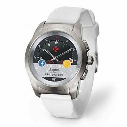 MyKronoz Zetime Smartwatch - хибриден смарт часовник за Android и iOS (бял) 5