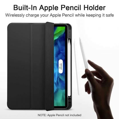 ESR Rebound Pencil Case - полиуретанов калъф с поставка и отделение за Apple Pencil 2 за iPad Pro 11 (2020), iPad Pro 11 (2018) (черен) 3
