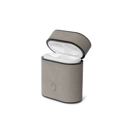 Decoded Airpods AirCase Leather Case - кожен кейс (естествена кожа) за Apple Airpods и Apple Airpods 2 (сив) 4