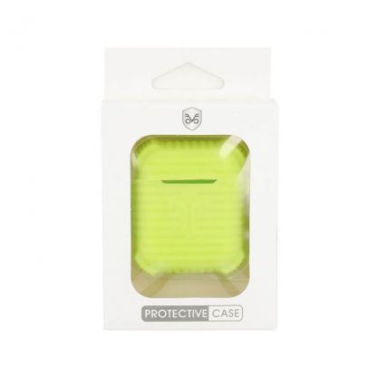 Silicone Case with Carabiner v3 - силиконов калъф с карабинер за Apple Airpods и Apple Airpods 2 (зелен) 2