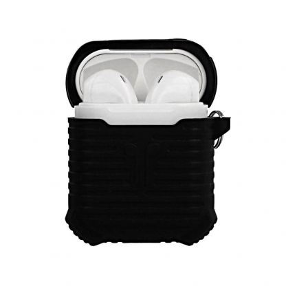 Silicone Case with Carabiner v3 - силиконов калъф с карабинер за Apple Airpods и Apple Airpods 2 (червен) 3
