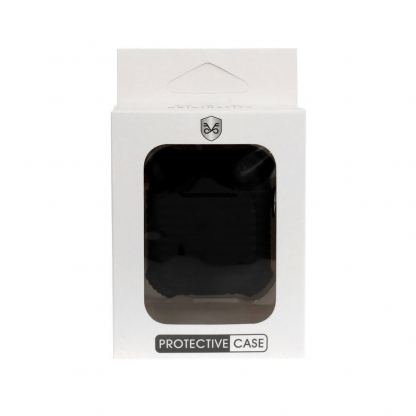 Silicone Case with Carabiner v3 - силиконов калъф с карабинер за Apple Airpods и Apple Airpods 2 (черен) 4