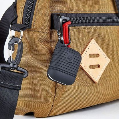 Silicone Case with Carabiner v2 - силиконов калъф с карабинер за Apple Airpods и Apple Airpods 2 (зелен) 5