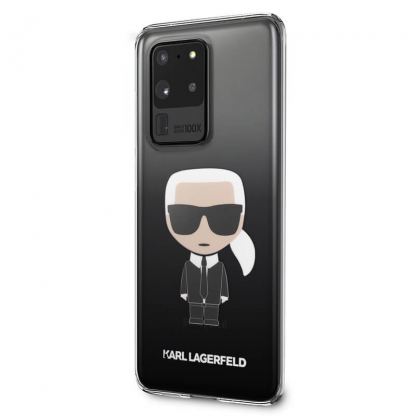 Karl Lagerfeld Iconic Gradient Case - дизайнерски кейс с висока защита за Samsung Galaxy S20 Ultra (черен) 3