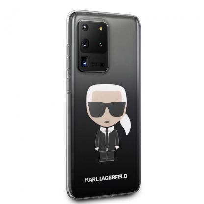 Karl Lagerfeld Iconic Gradient Case - дизайнерски кейс с висока защита за Samsung Galaxy S20 Ultra (черен) 5