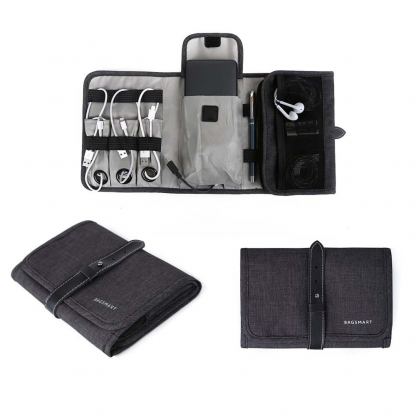 Bagsmart Lax Electronics Organizer - органайзер за захранване, кабели, слушалки и други аксесоари (сив) 3