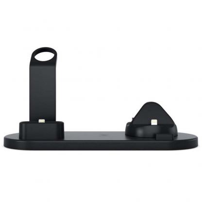 Docking Station QI Wireless Charger UD15 10W - док станция за устройства с Lightning, USB-C, MicroUSB, безжично зареждане на QI устройства, Apple Watch и Apple AirPods (черен) 4