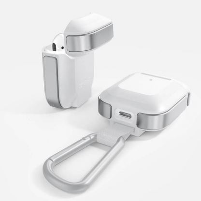 XDoria Defense Trek for AirPods - удароустойчив кейс с карабинер за Apple Airpods (сребрист) 6
