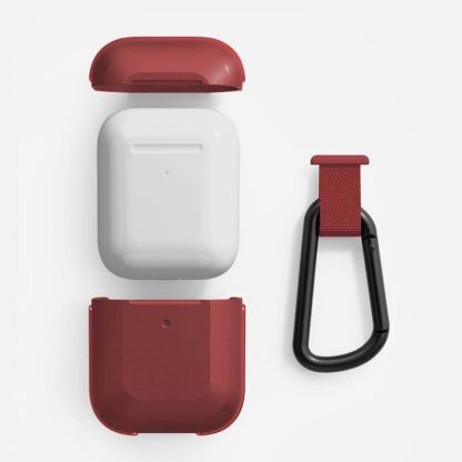 XDoria Defense Trek for AirPods - удароустойчив кейс с карабинер за Apple Airpods (червен) 2