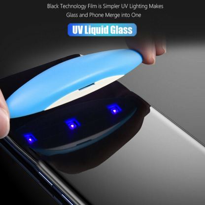 Nano Liquid UV Full Glue Tempered Glass - стъклено защитно покритие с течно лепило и UV лампа за дисплея на Samsung Note 10 Plus (прозрачен) 3