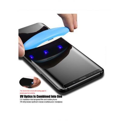 Nano Liquid UV Full Glue Tempered Glass - стъклено защитно покритие с течно лепило и UV лампа за дисплея на Samsung Note 10 Plus (прозрачен) 10