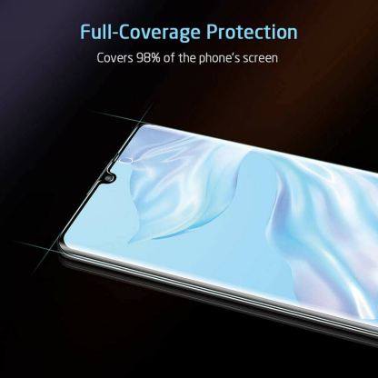 Nano Liquid UV Full Glue Tempered Glass - стъклено защитно покритие с течно лепило и UV лампа за дисплея на Huawei P30 Lite (прозрачен) 2