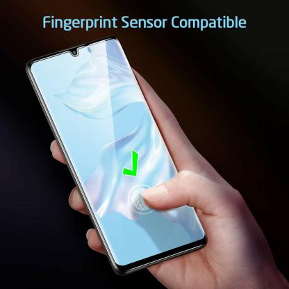 Nano Liquid UV Full Glue Tempered Glass - стъклено защитно покритие с течно лепило и UV лампа за дисплея на Huawei P20 Pro (прозрачен) 4