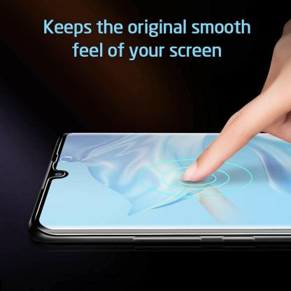 Nano Liquid UV Full Glue Tempered Glass - стъклено защитно покритие с течно лепило и UV лампа за дисплея на Huawei P20 Pro (прозрачен) 5