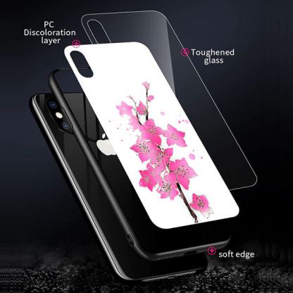Vennus Magic Case Design 2 - силиконов (TPU) калъф със стъклен гръб за Samsung Galaxy S10 Plus (бял) 3