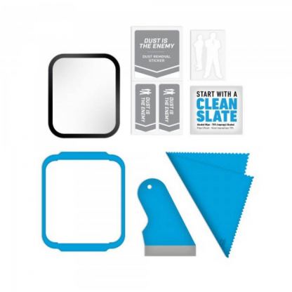 BodyGuardz PRTX Tempered Glass Screen Protector - калено стъклено синтетично покритие с извити ръбове за дисплея на Apple Watch 38 mm (черен) 4