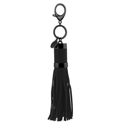 Rebecca Minkoff Power Tassel Lightning to USB Cable - кабел тип ключодържател и външна батерия (900 mAh) за всички устройства с Lightning порт (черен) 3