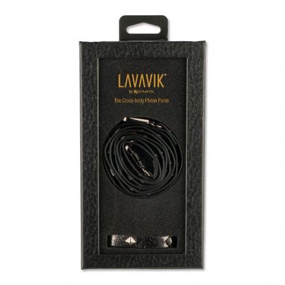 LAVAVIK Cross-Body Phone Purse with Card Compartment - кожен калъф с джоб и лента за врата за iPhone XS Max (сив) 2