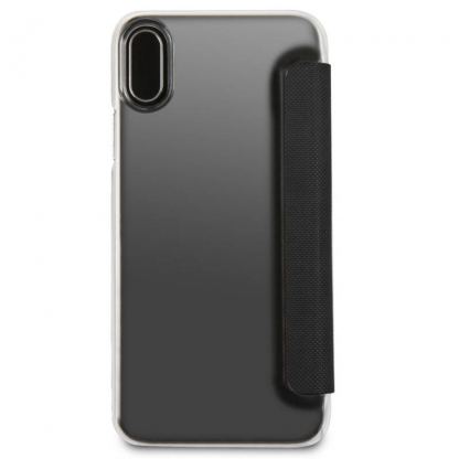 Mini Cooper Debossed Circle PU Leather Booktype Case - кожен калъф, тип портфейл за iPhone XS, iPhone X (черен) 6
