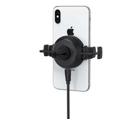 Mophie Wireless Charging Vent Mount - магнитна поставка за радиатора на кола с безжично зареждане за Qi съвместими смартфони 2