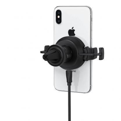 Mophie Wireless Charging Vent Mount - магнитна поставка за радиатора на кола с безжично зареждане за Qi съвместими смартфони 3