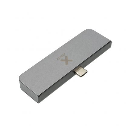A-solar Xtorm XC205 USB-C Hub 5-in-1 4K HDMI, USB-C, SD, microSD & 3.5 mm - мултифункционален хъб за свързване на допълнителна периферия за MacBook и устройства с USB-C (тъмносив) 4