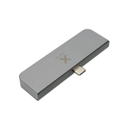A-solar Xtorm XC204 USB-C Hub 4-in-1 4K HDMI, USB-C, USB-A & 3.5 mm - мултифункционален хъб за свързване на допълнителна периферия за MacBook и устройства с USB-C (тъмносив) 2