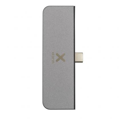 A-solar Xtorm XC204 USB-C Hub 4-in-1 4K HDMI, USB-C, USB-A & 3.5 mm - мултифункционален хъб за свързване на допълнителна периферия за MacBook и устройства с USB-C (тъмносив) 4