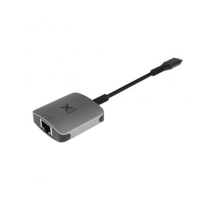 A-solar Xtorm XC012 USB-C Hub Ethernet Adapter - адаптер за свързване от USB-C към Ethernet жичен интернет (тъмносив)