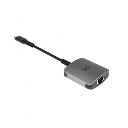 A-solar Xtorm XC012 USB-C Hub Ethernet Adapter - адаптер за свързване от USB-C към Ethernet жичен интернет (тъмносив) 3