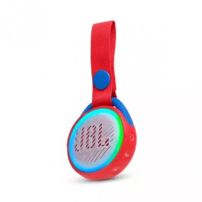 JBL JR POP - водоустойчив безжичен портативен спийкър с каишка и микрофон (червен)