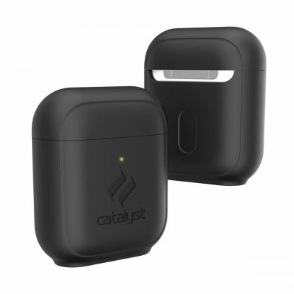 Catalyst Airpods Standing Case - силиконов калъф с възможност за вертикално поставяне за Apple Airpods & Apple Airpods 2 (черен) 2