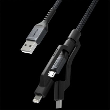 Nomad Kevlar USB-A to Universal Cable - здрав кевларен кабел за устройства с Lightning, microUSB и USB-C порт (30 см) (черен) 5