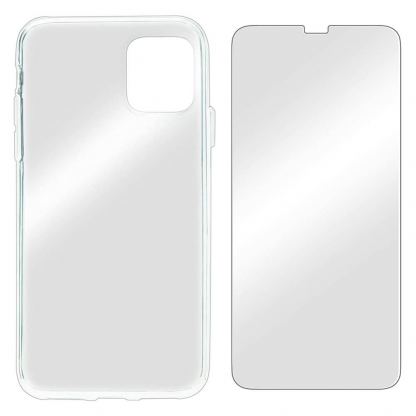 Displex Real Glass 10H Protector 2D with TPU Case - комплект силиконов калъф и калено стъклено защитно покритие за дисплея на iPhone 11 Pro (прозрачен) 3