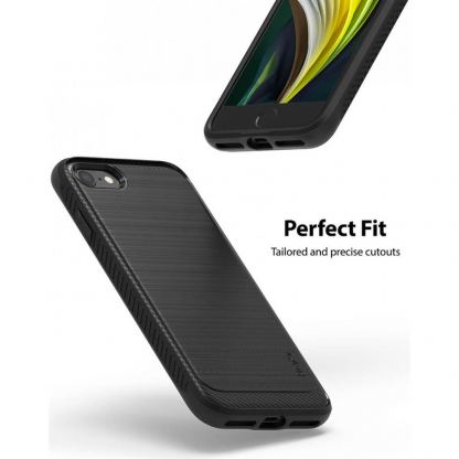 Ringke Onyx Case - силиконов (TPU) калъф за iPhone SE (2020), iPhone 8, iPhone 7 (черен) 4