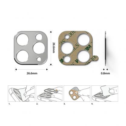 Ringke Camera Lens Glass - предпазна плочка за камерата на iPad Pro 12.9 (2020), iPad Pro 11 (2020) (тъмносив) 2