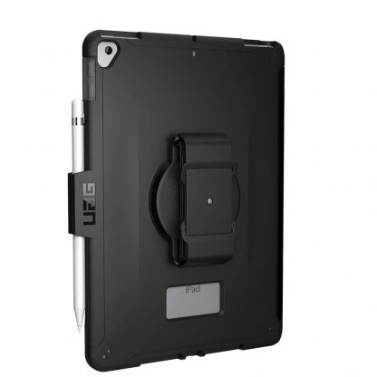 Urban Armor Gear Scout Handstrap Case - удароустойчив хибриден кейс от най-висок клас за iPad 7 (2019), iPad 8 (2020) (черен) 3