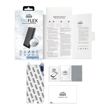 Eiger Tri Flex High Impact Film Screen Protector - качествено защитно покритие за дисплея на iPhone SE (2020), iPhone 8, iPhone 7 (един брой) 2