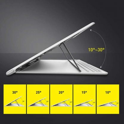 Baseus Foldable Laptop Stand - преносима сгъваема поставка за MacBook и лаптопи (бял) 11