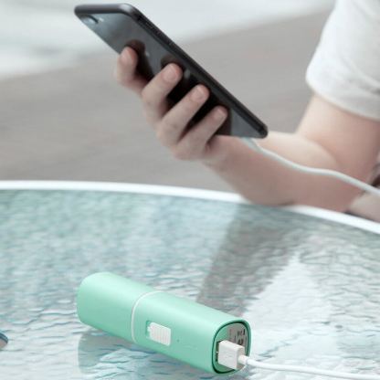 Baseus Square Portable Folding Fan - сгъваем мини вентилатор с външна батерия (бял) 9