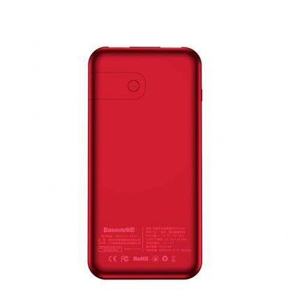 Baseus Wireless Charge Power Bank - пад (поставка) за безжично зареждане и външна батерия (8000 mAh) (червен) 6