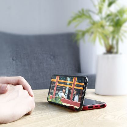 Baseus Wireless Charge Power Bank - пад (поставка) за безжично зареждане и външна батерия (8000 mAh) (червен) 7